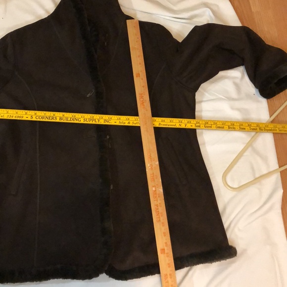 Jones New York XL Ultra suede, faux fur lined, brown winter coat - Picture 11 of 13